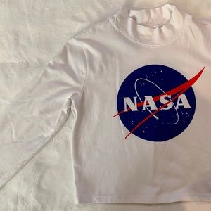 NASA Long Sleeve Crop Top